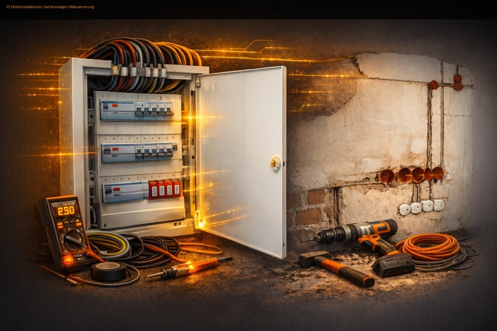 Elektroinstallation und Werkzeuge