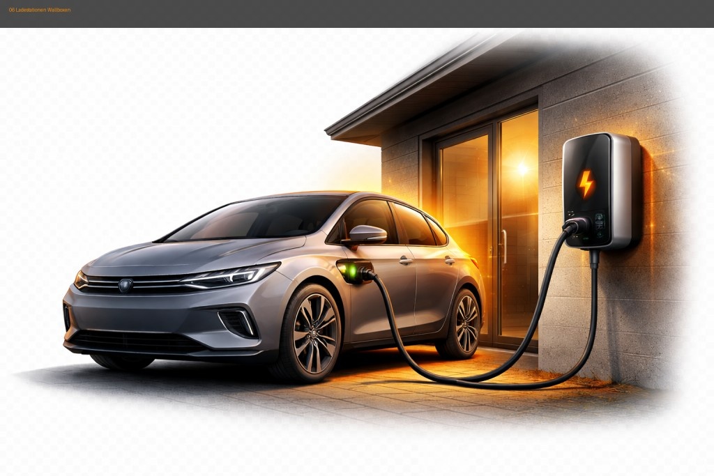 Elektroauto lädt an Wallbox